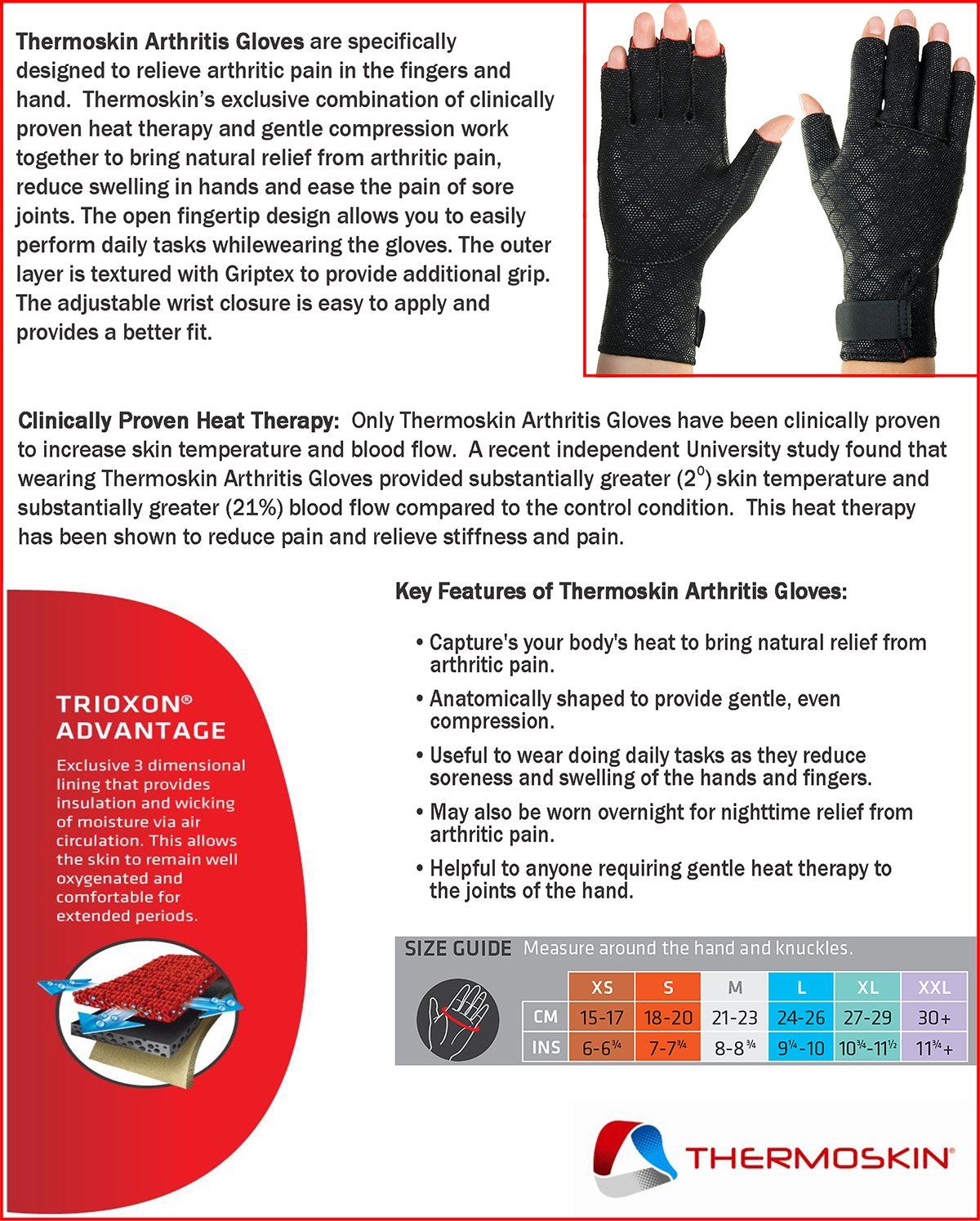 Picture of Thermoskin Premium Arthritis Gloves