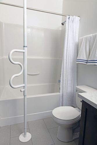 Picture of Security Pole & Curve Grab Bar
