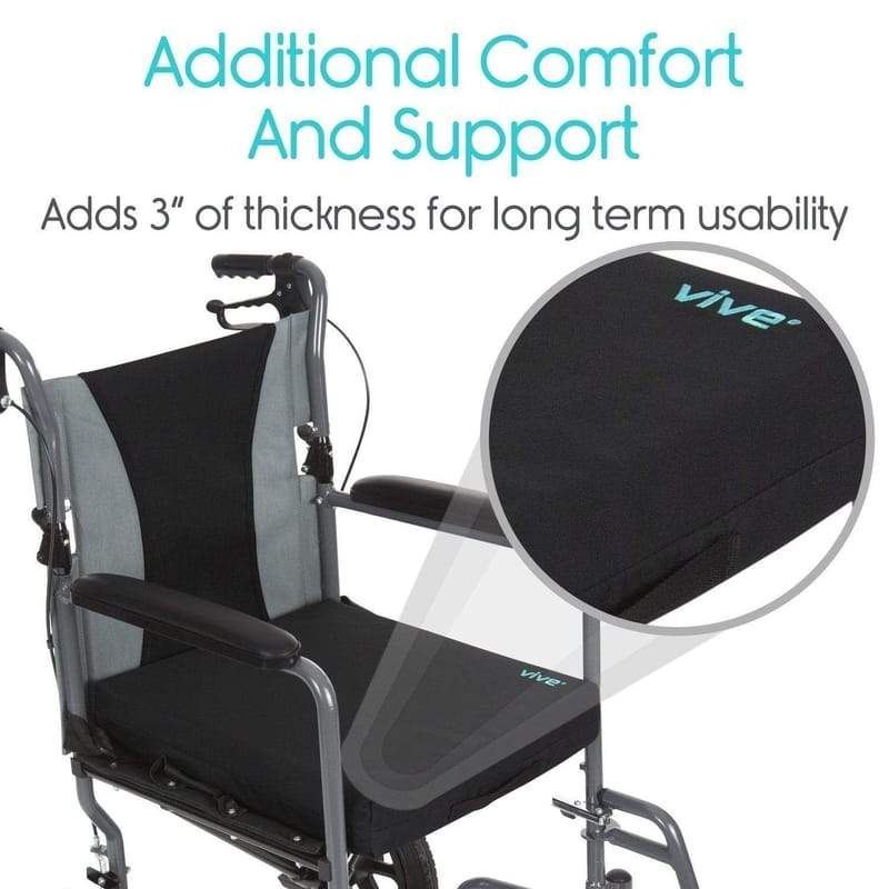 Picture of Wheelchair Gel Seat Cushion - Back Support Comfort and Pain Relief