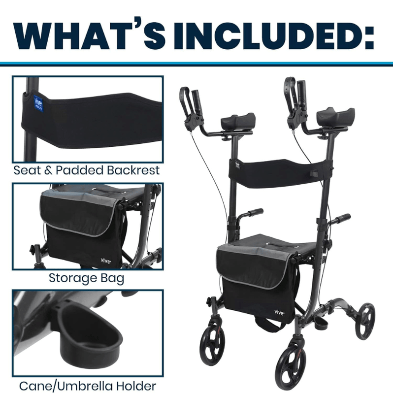 Picture of Upright Rollator - Walker with Foldable Transport Seat