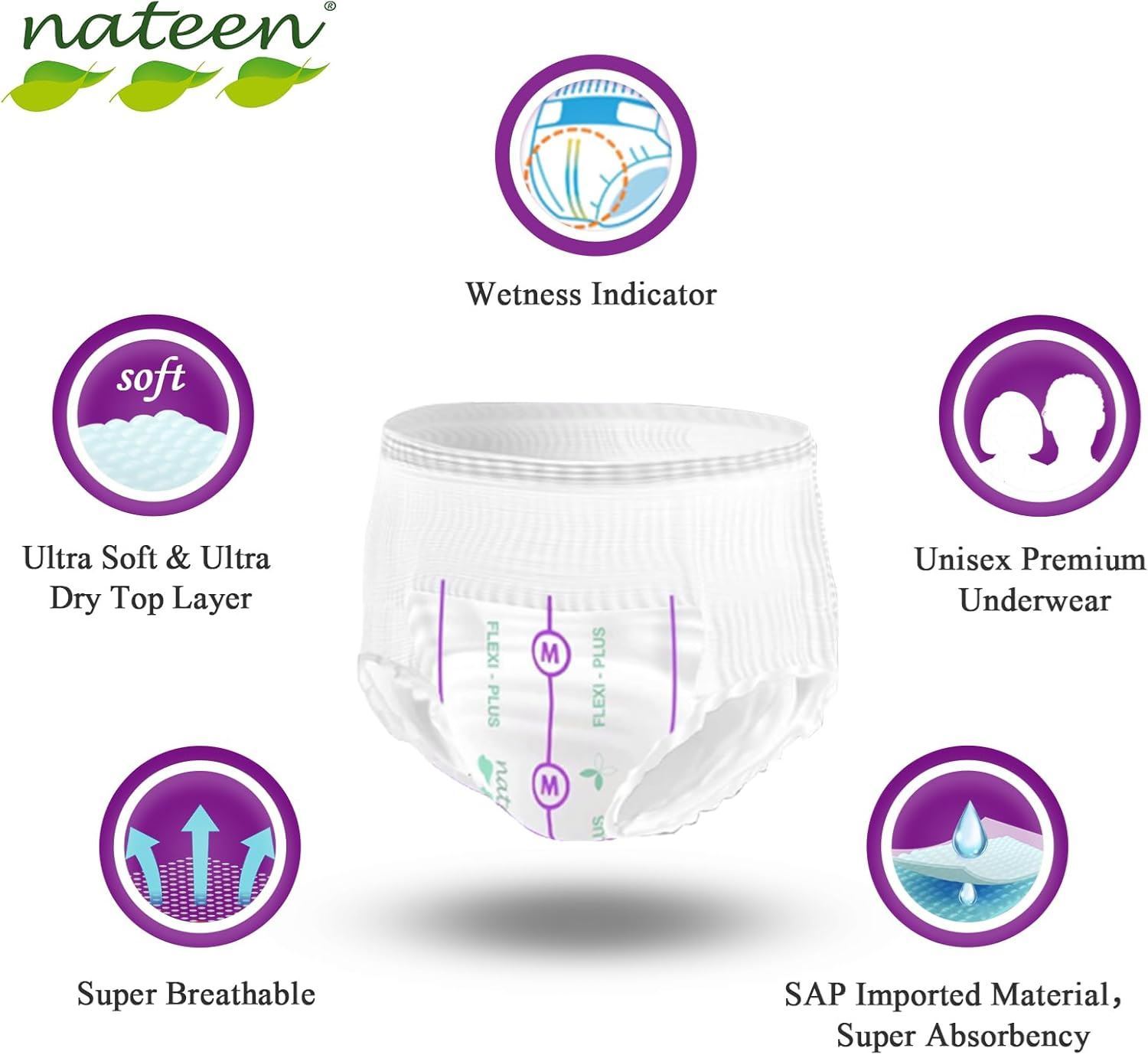 Picture of Nateen Adult Disposable Underwear